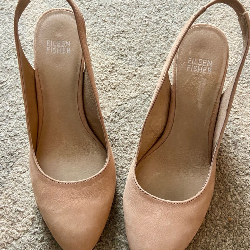 Eileen Fisher Women's Tan Slingback Flats